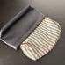 Vintage 90s COACH Black Leather Cosmetic Case Makeup Bag Small Pouch No.7172