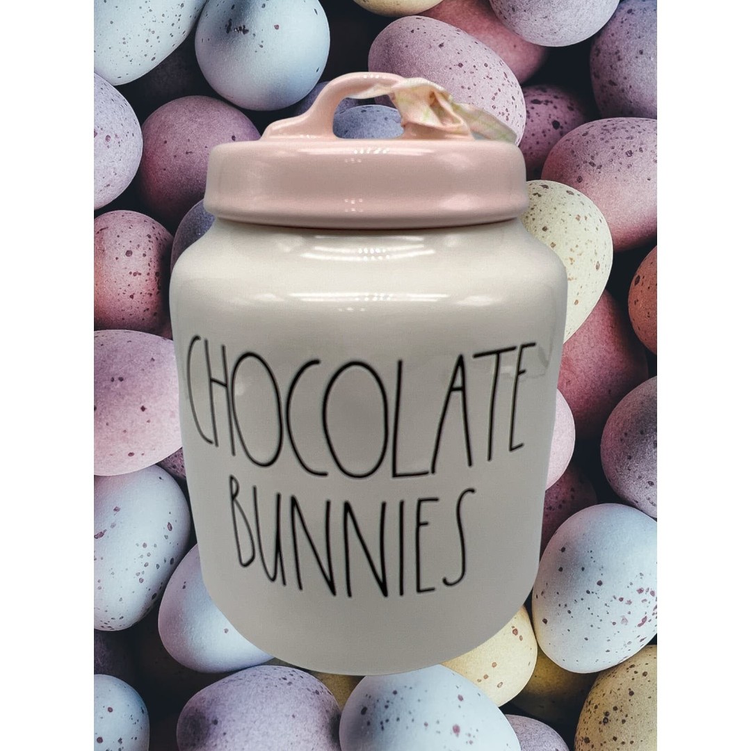 Rae Dunn Chocolate Bunnies Canister