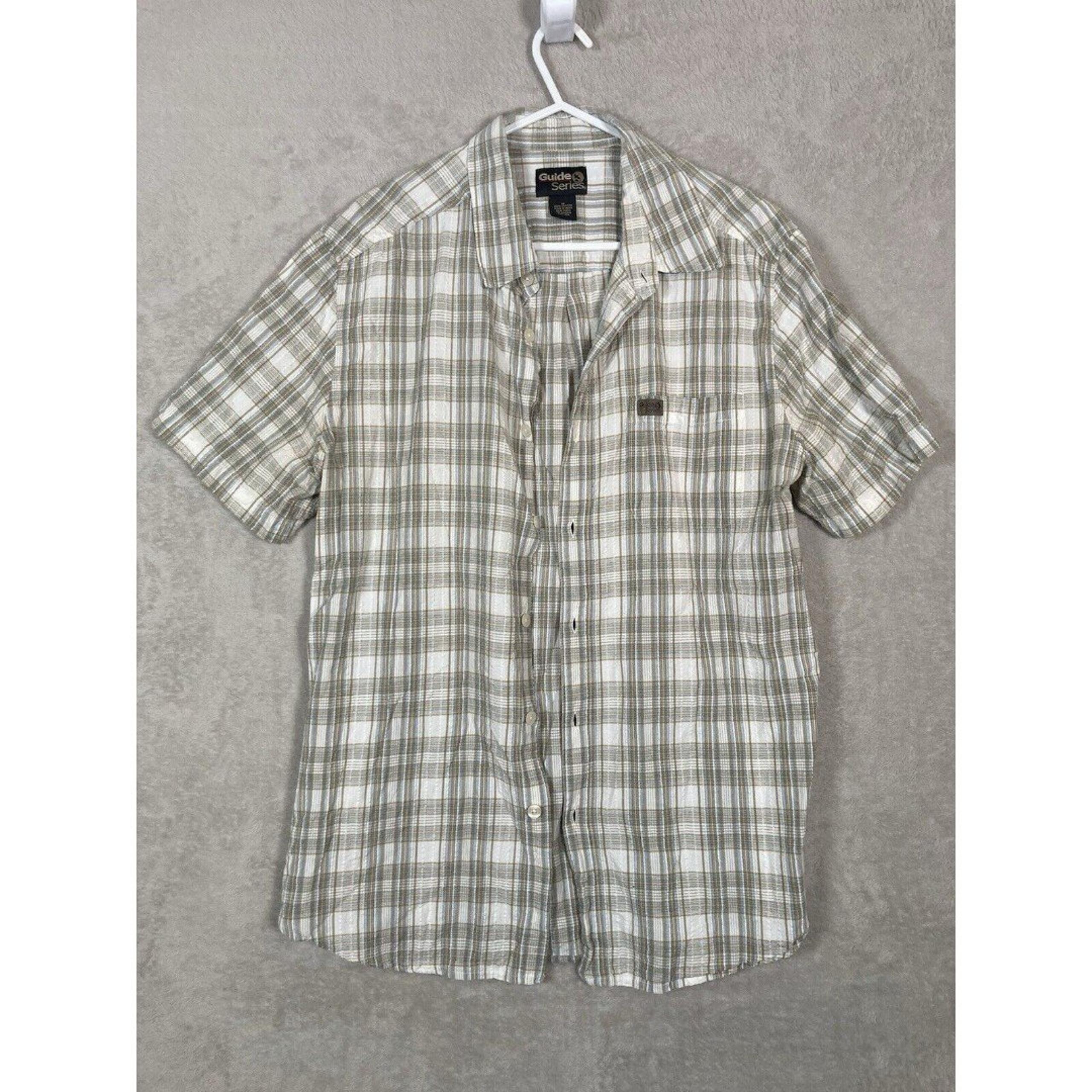 Gander Mountain Guide Series Mens White Short Sleeve Button Down Shirt Size M