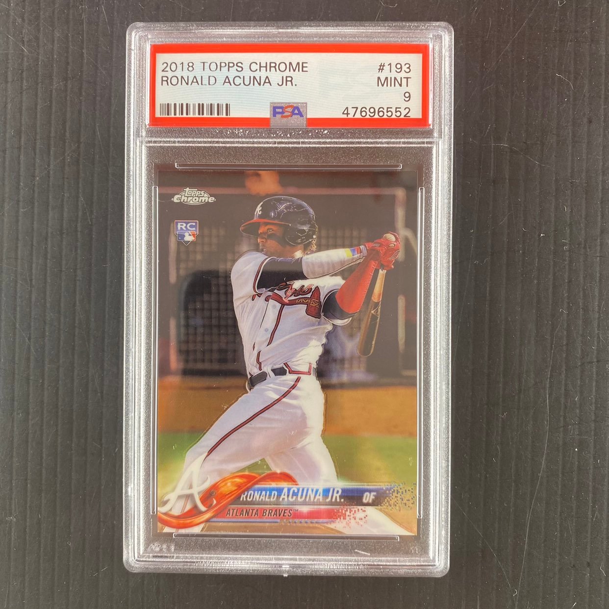 2018 Ronald Acuna Jr. Rookie (RC) Topps Chrome #193 PSA MINT 9 - Atlanta Braves