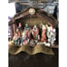 JC Penney Home Collection Rustic Porcelain Nativity Scene With Creche Used W/Box