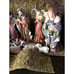 JC Penney Home Collection Rustic Porcelain Nativity Scene With Creche Used W/Box