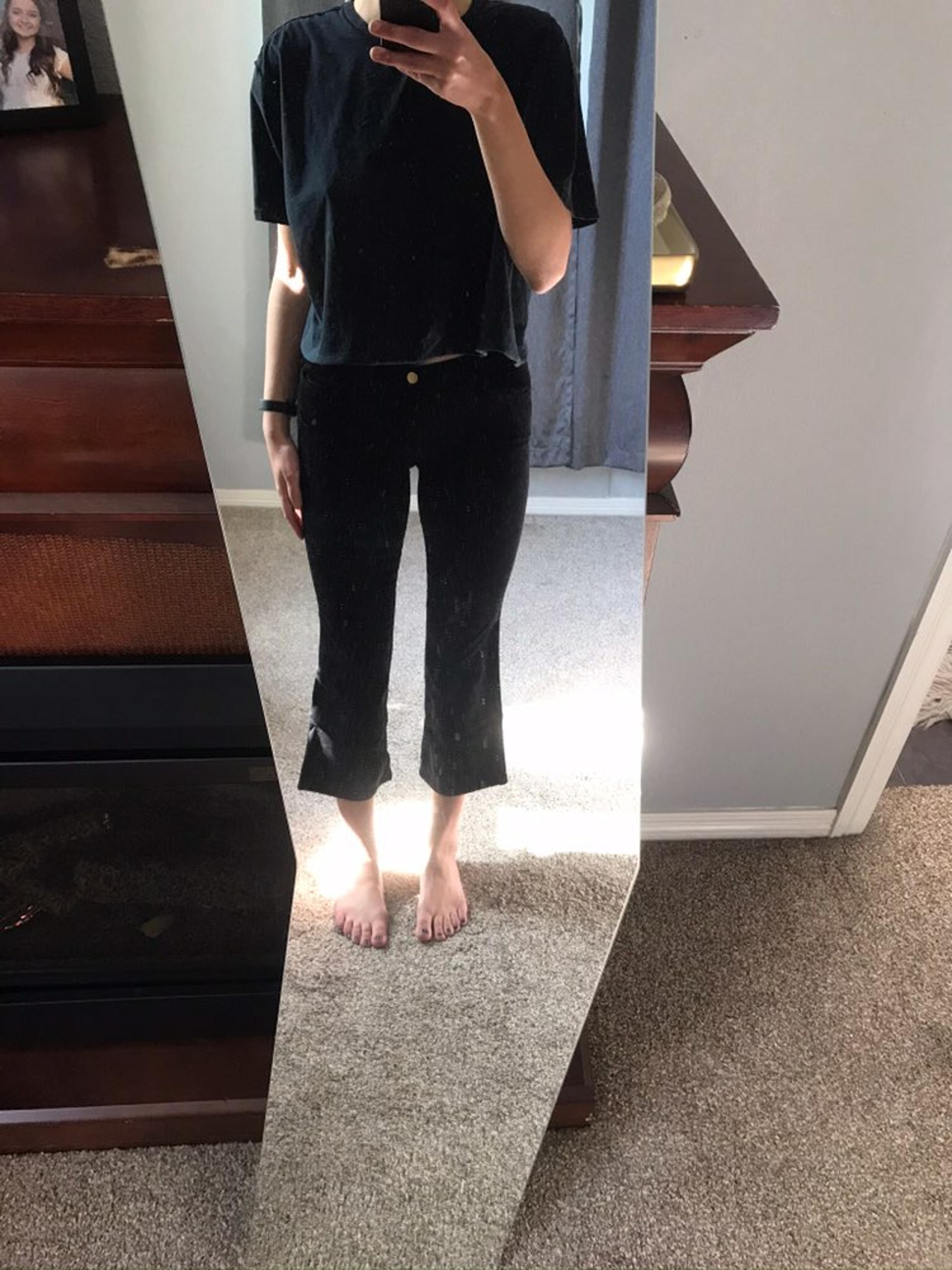 J BRAND cropped flare corduroy pants