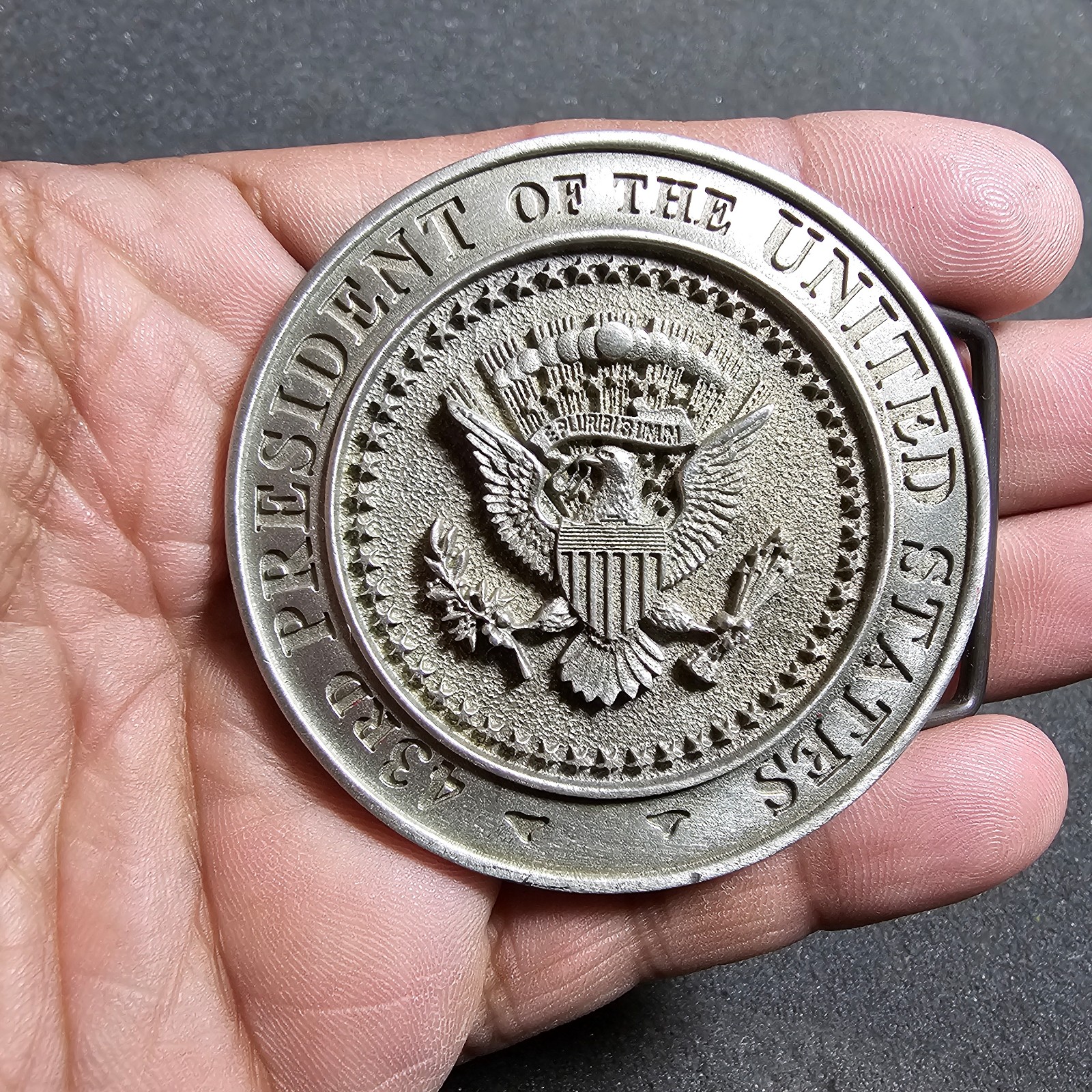 43rd President Of The United States Seal Of The President Pewter Belt Buckle rou