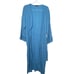 TRENDYOL Belted Midi Woven Self-Tie Kaftan Robe Lace-Trim V-Neck Turquoise Sz XL