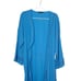 TRENDYOL Belted Midi Woven Self-Tie Kaftan Robe Lace-Trim V-Neck Turquoise Sz XL