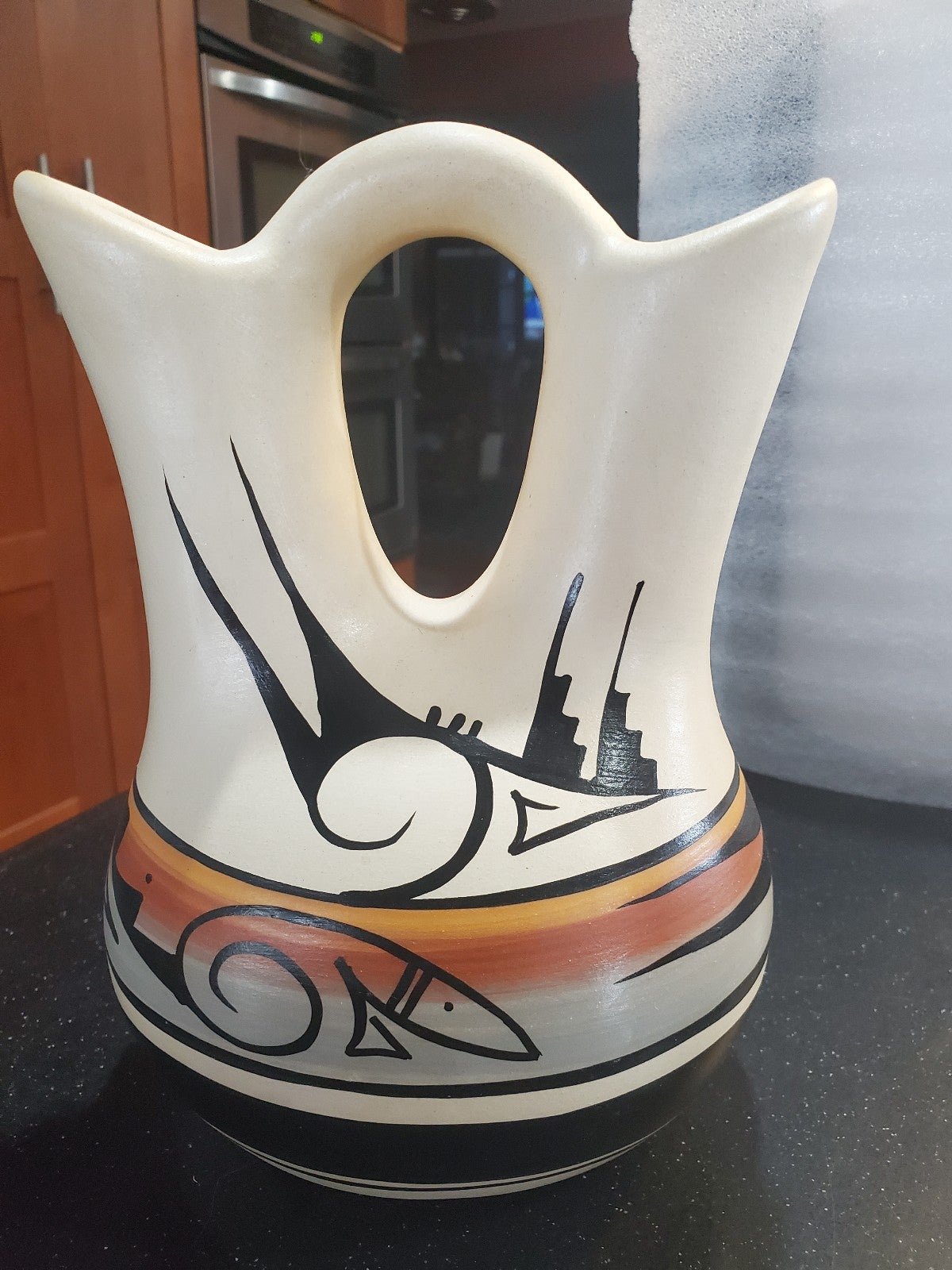 8 Signed by Artist Navajo Wedding Vase