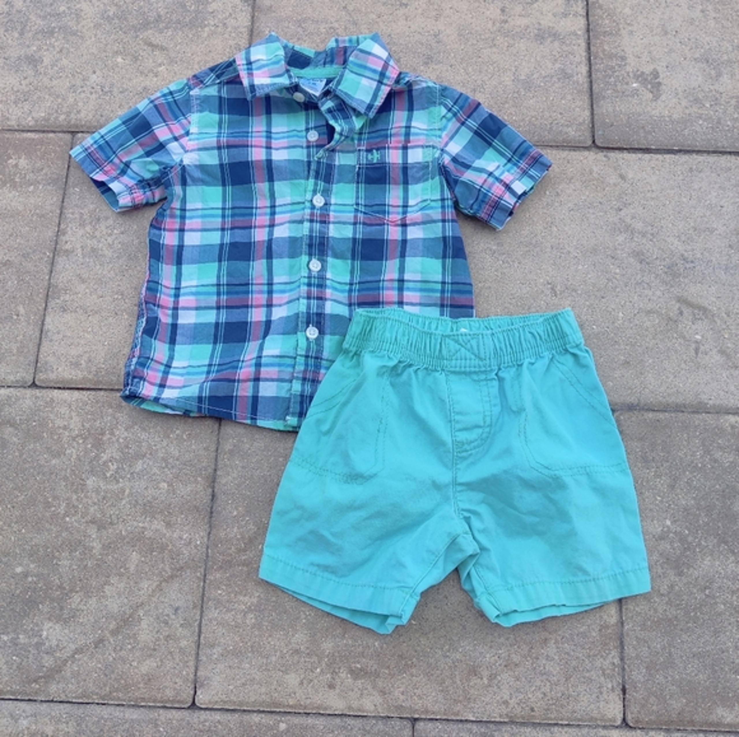Carter's Plaid Button-Up Outfit