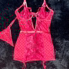 Red Sweetheart Lingerie Set