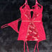 Red Sweetheart Lingerie Set