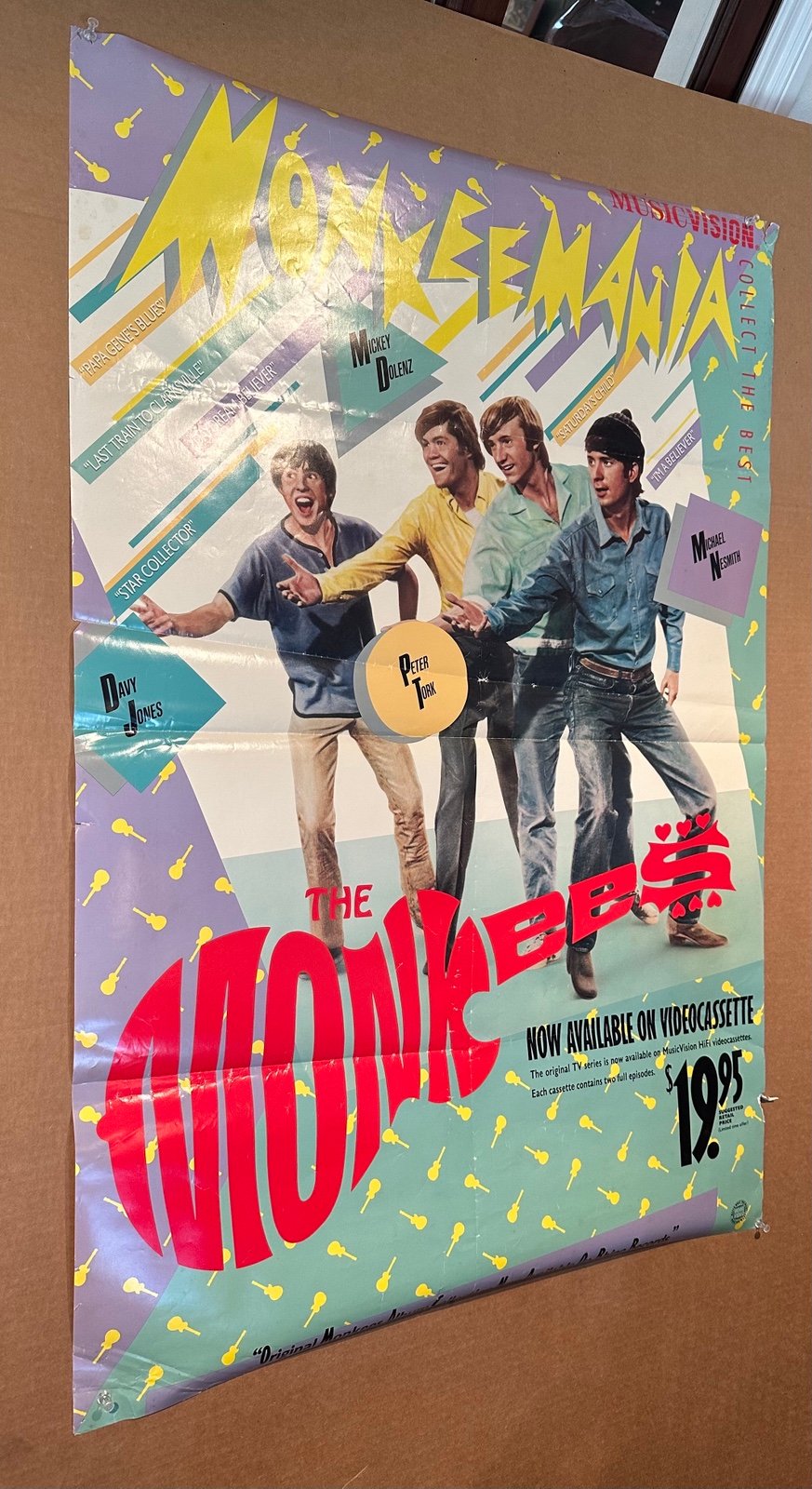 Monkees promotional 1986 poster for VHS