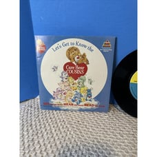1985 Vintage Care Bears Cousins 7” Record Book See Hear Read Kid Stuff- w TAPE!!