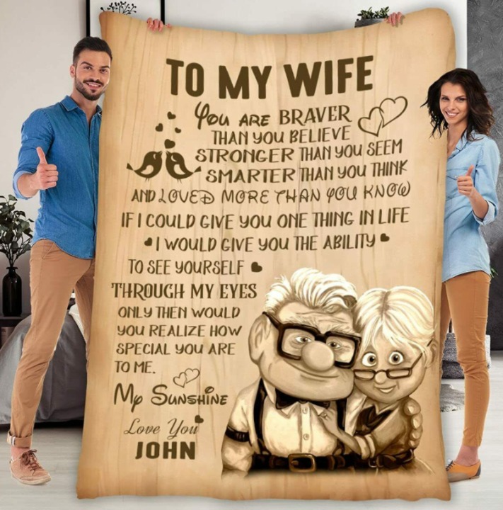 To My Wife Customized Blanket From Husband, Blanket For Wife, Valentine's Day