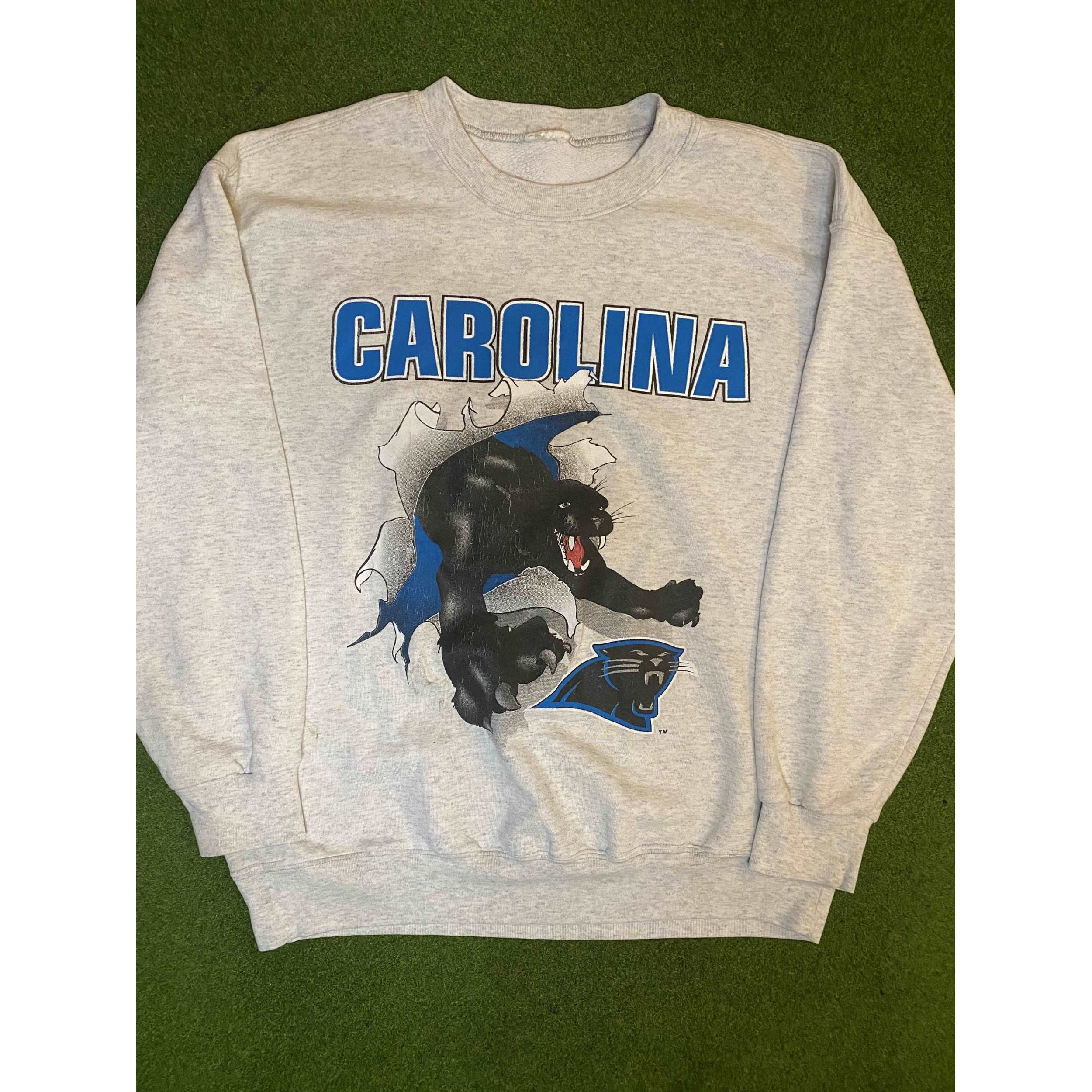 1993 Carolina Panthers - Break Thru - Double Sided - Vintage NFL Sweatshirt (La