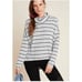 Anthropologie Saturday Sunday Hi-Lo Cowl Neck Sweater Women Size Medium Striped