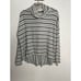 Anthropologie Saturday Sunday Hi-Lo Cowl Neck Sweater Women Size Medium Striped
