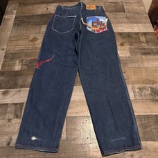 Vintage FUBU Platinum Muhammad Ali Jeans 30x33 Mens Baggy Straight Y2k HTF RARE