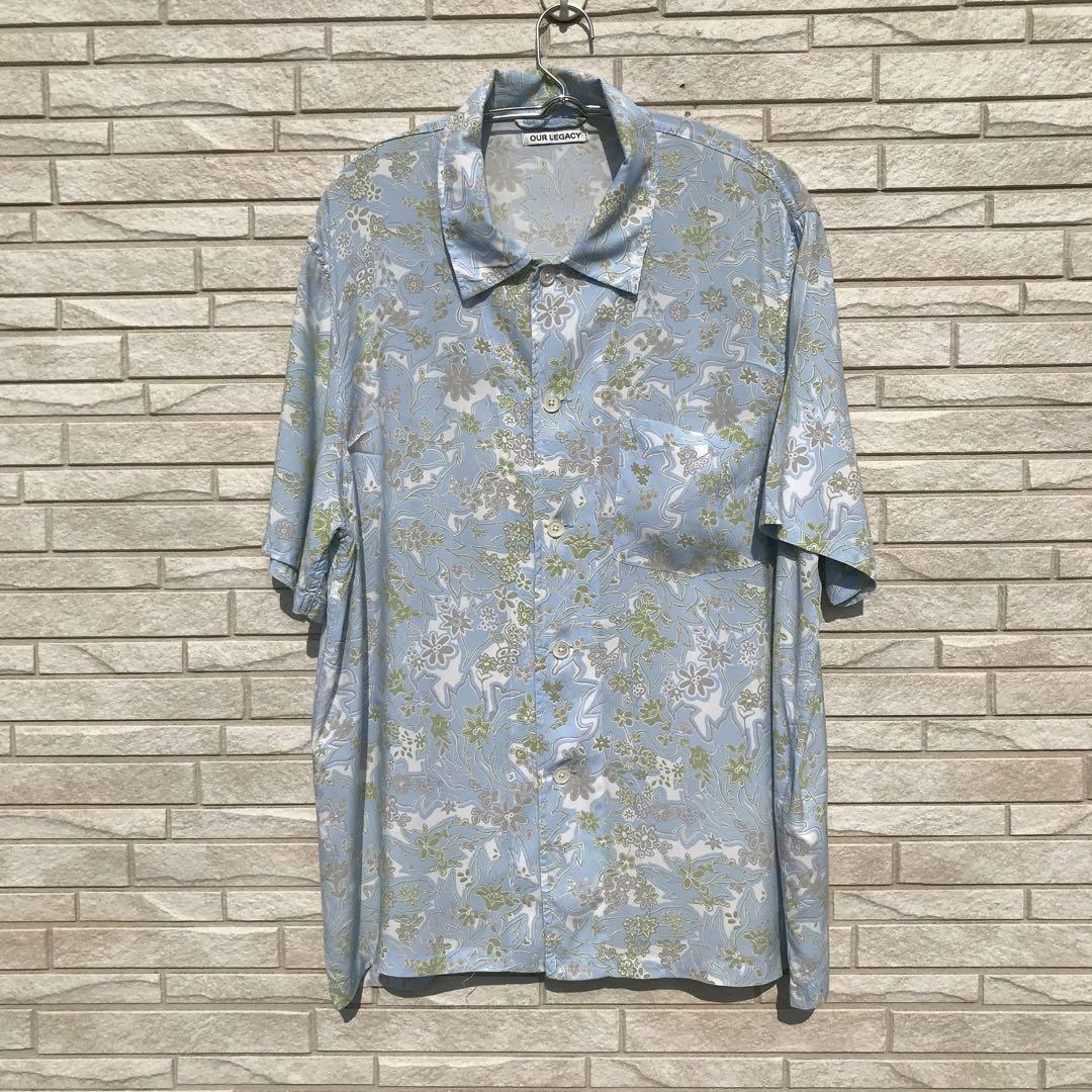 Our Legacy Shirt, Size 50, Light Blue, Box Shirt Short Sleeve