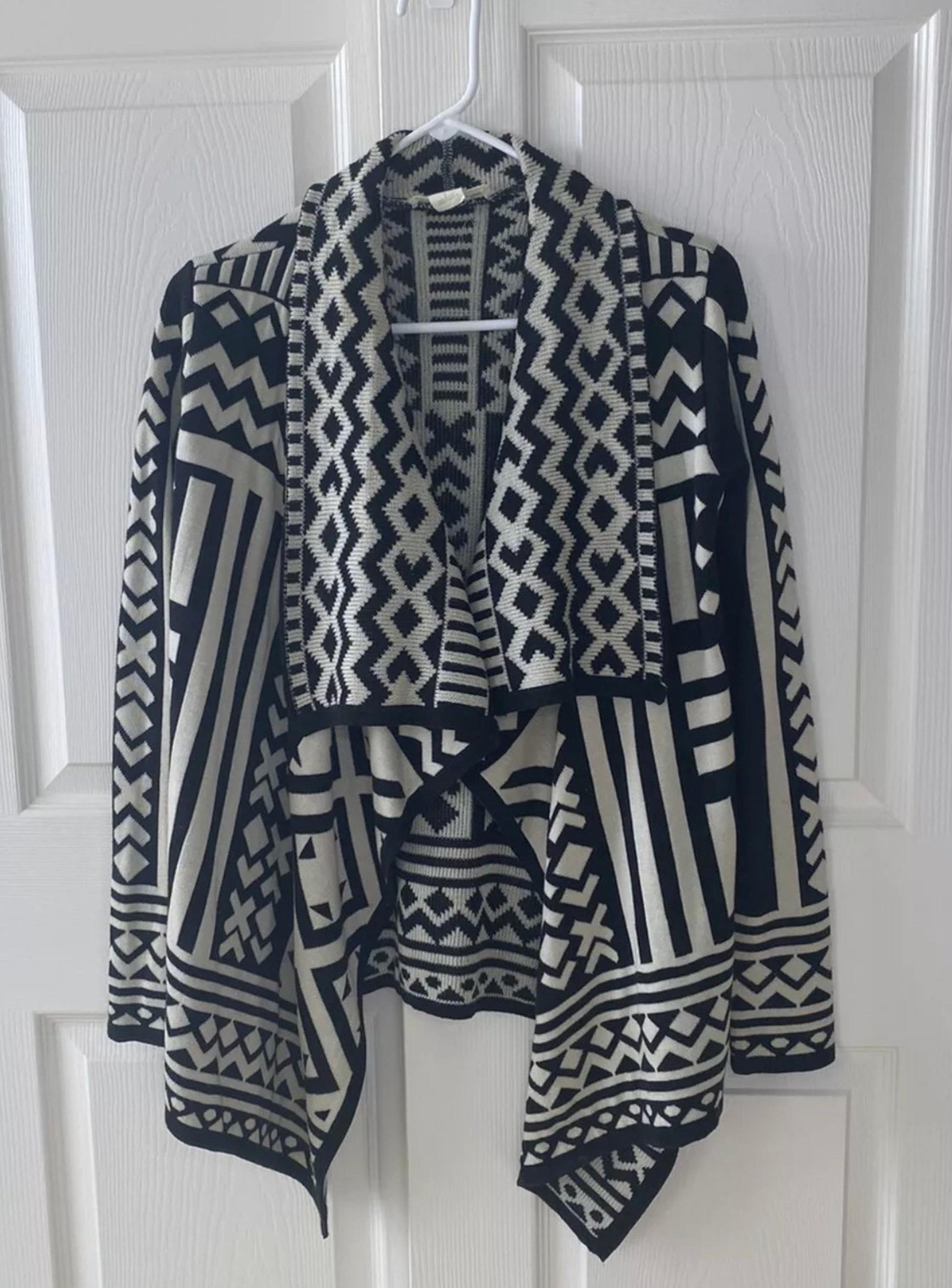 Cardigan Black Cream Stripe White Cardigan Staring At Stars Small