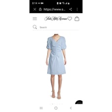Black Halo Remus ruched cocktail dress