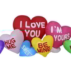 6 Foot Long Valentine's Day Inflatable Love Hearts