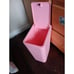 3 Pack Bathroom Trash Can with Lid,10L / 2.6 Gallon Slim Wastebasket - Pink
