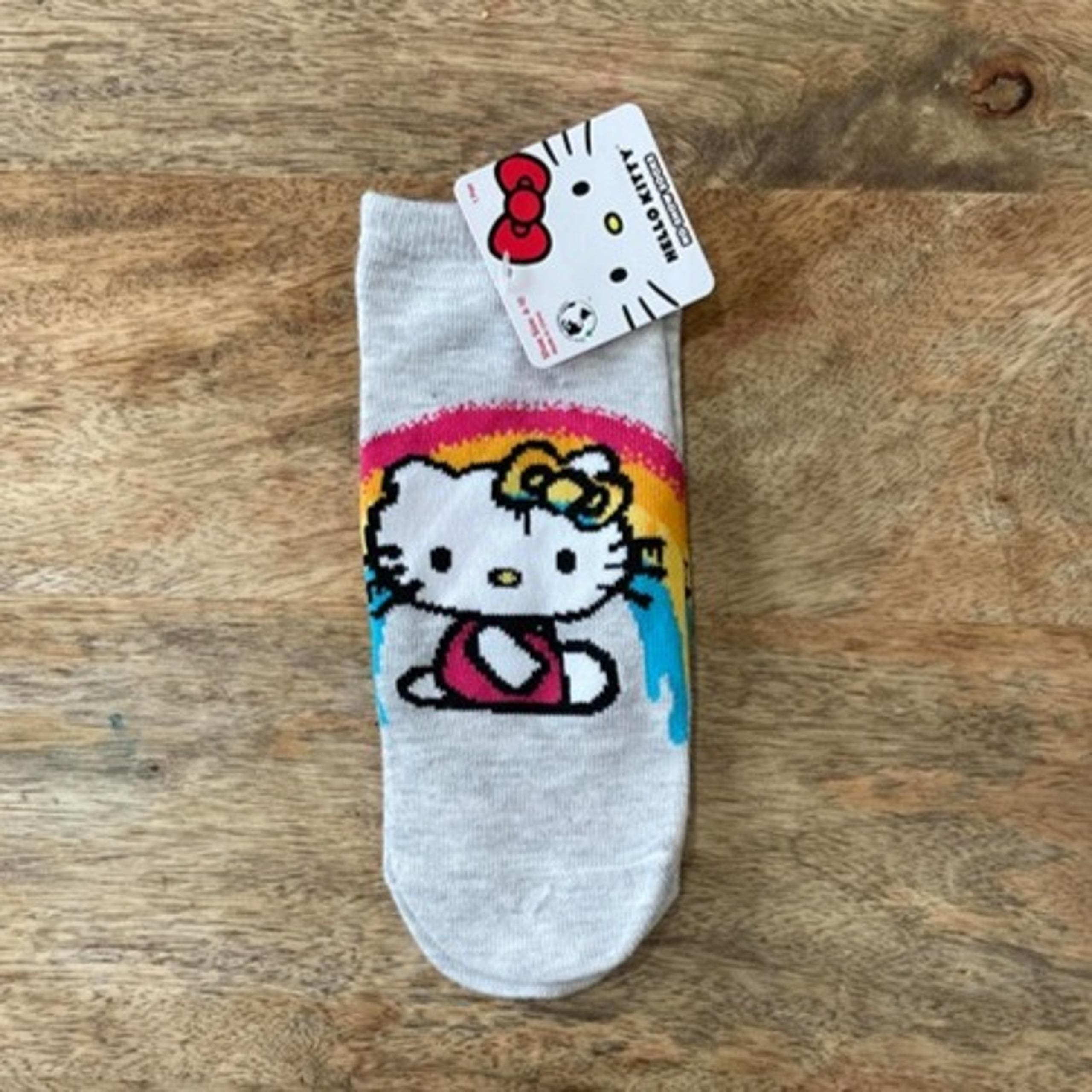 NEW 4-10 Women's Hello Kitty Rainbow No-Show Socks