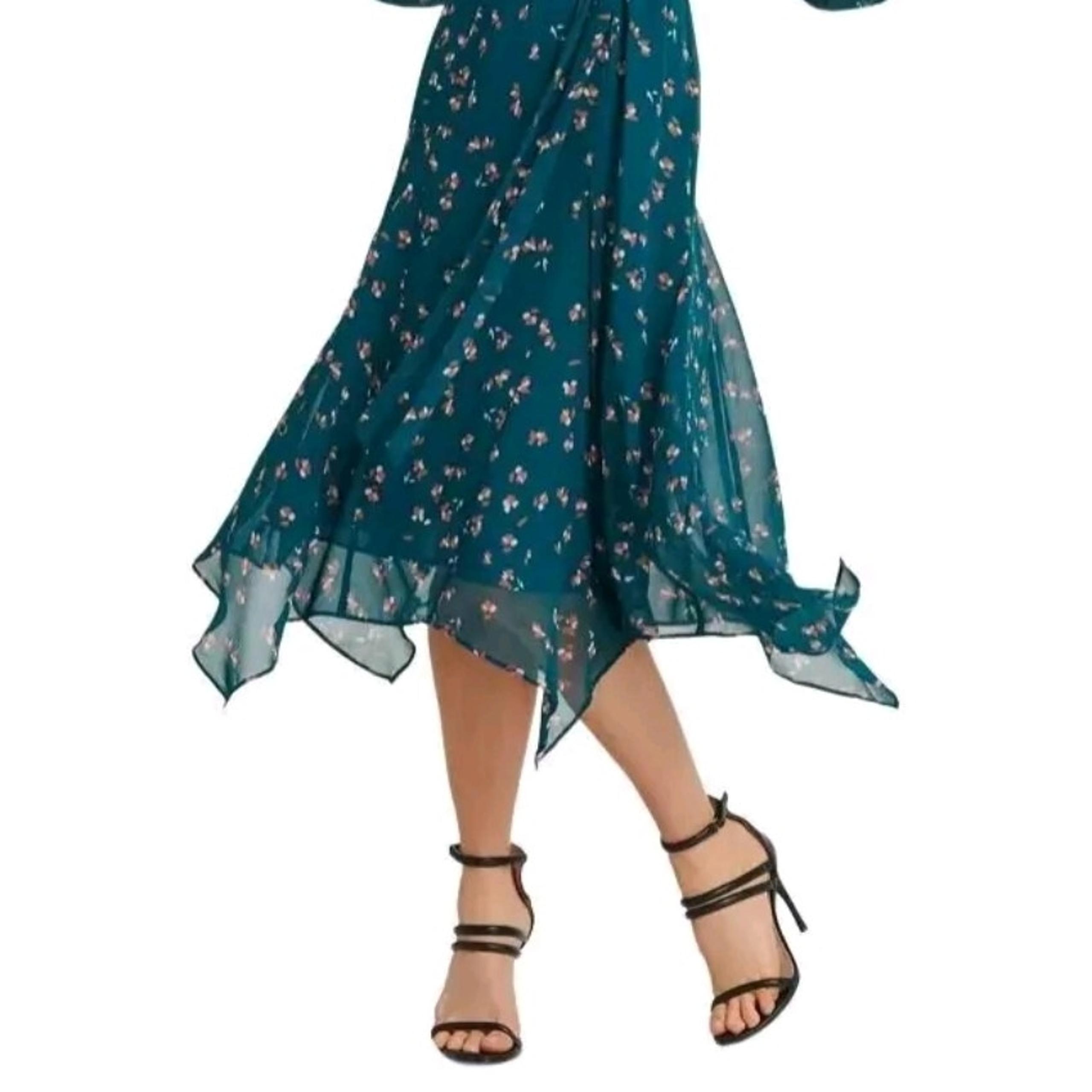 DKNY Women's skirt Size 12 Handkerchief hem floral midi skirt Fairy Whimsigoth