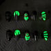 Glow in the dark beetle juice press on nails