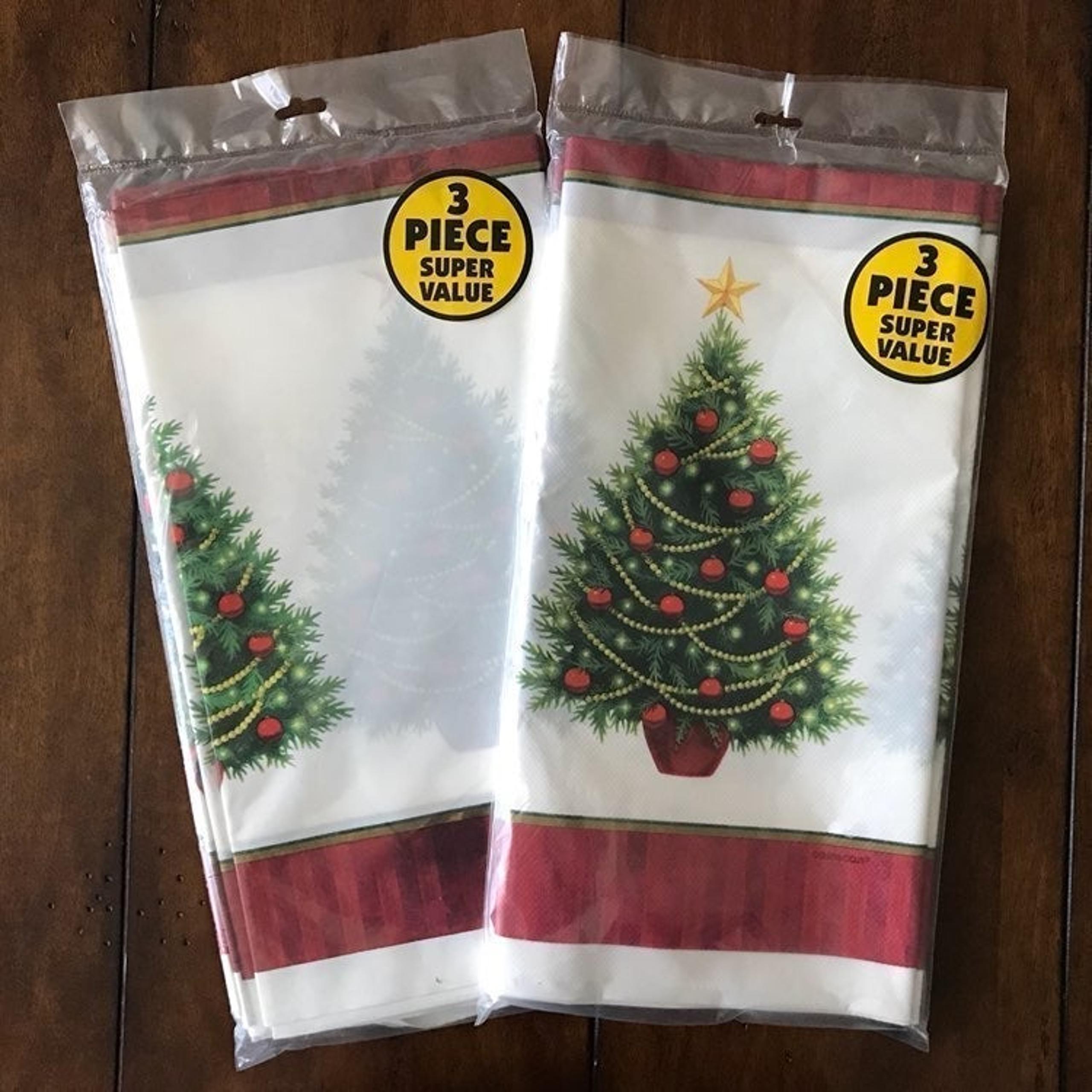 6 Christmas Tree Table Covers, each 54”x84”