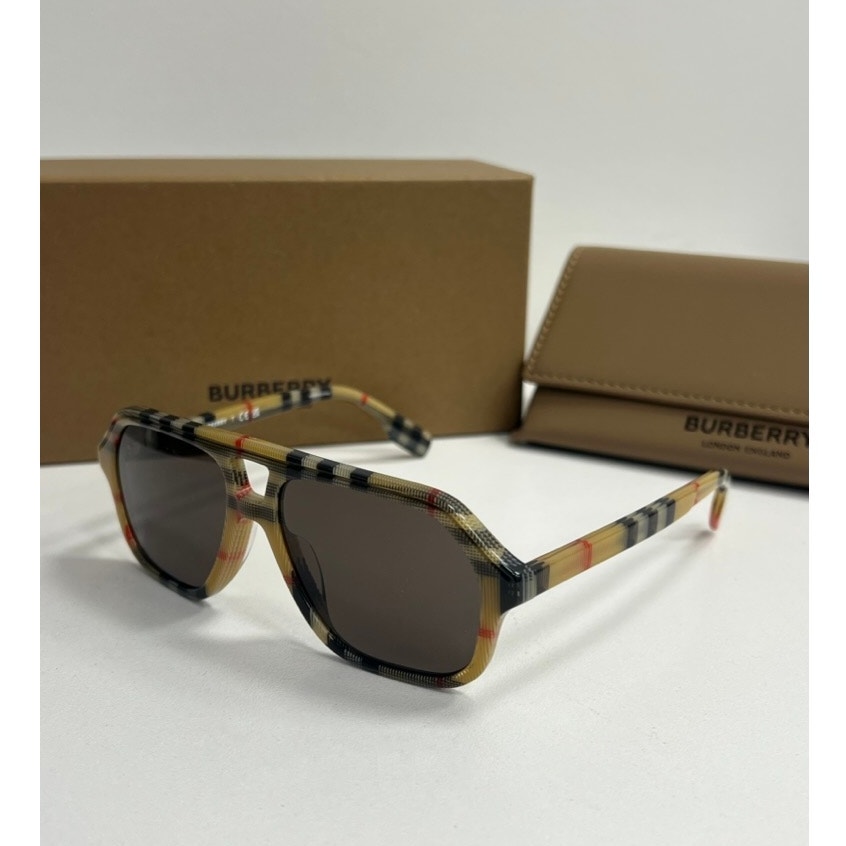 NEW Burberry Kids JB4340 Aviator Brown Check Sunglasses
