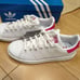 Brand new with tags, Adidas Stan Smith, white/pink, size 23.5cm.