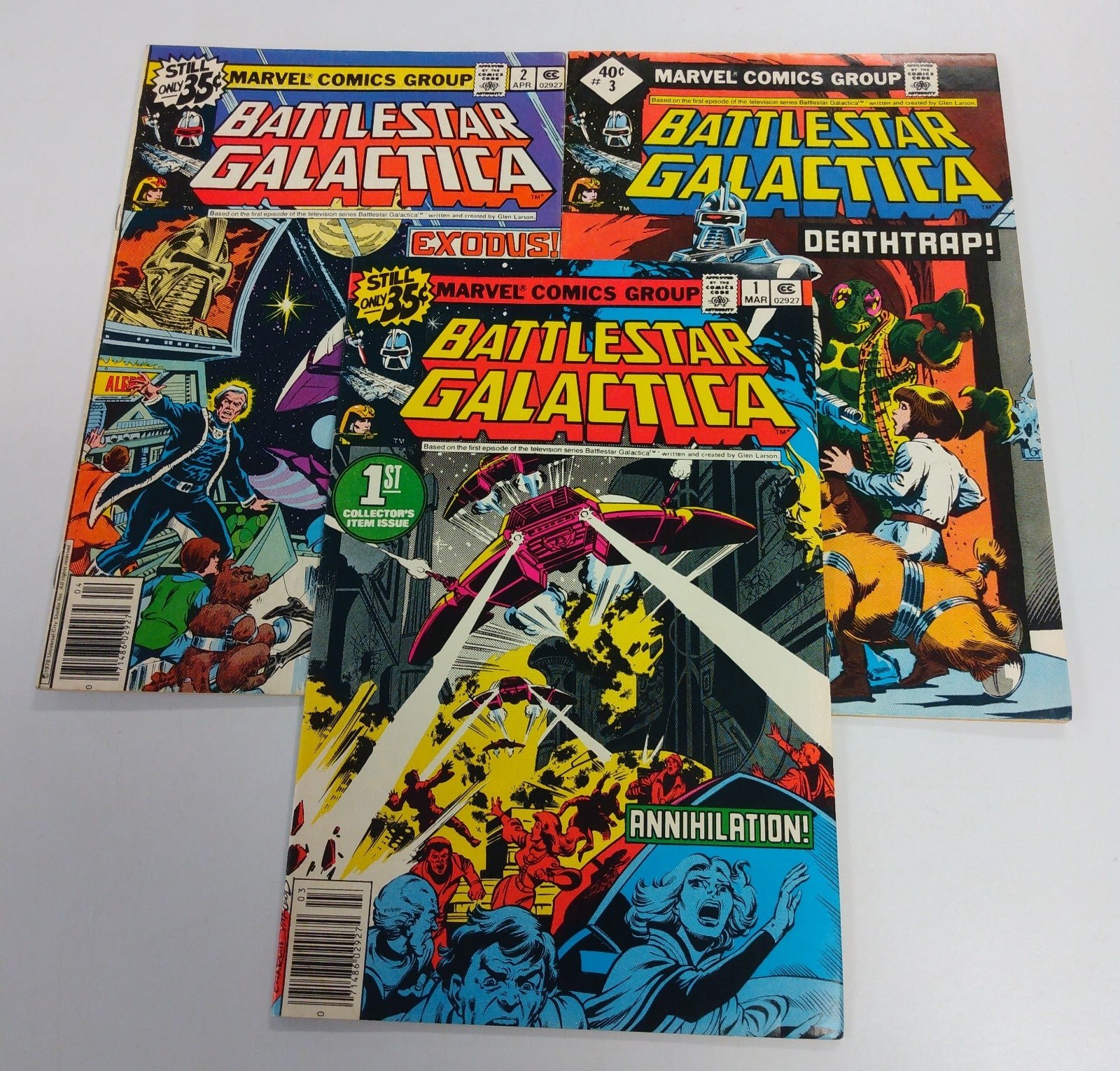 Battlestar Galactica Comics #1-#3 Lot
