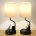 Set of 2 Table Lamps with USB & AC Charging, 3 Color Temperatures, Phone Holder.