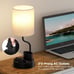 Set of 2 Table Lamps with USB & AC Charging, 3 Color Temperatures, Phone Holder.