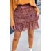NWT CAMEL FLORAL MINI SKIRT
