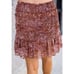 NWT CAMEL FLORAL MINI SKIRT