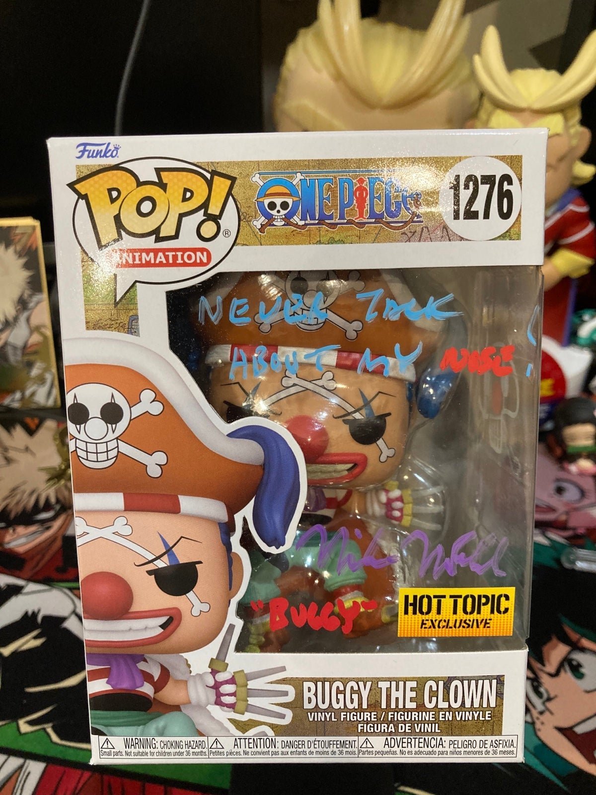 One Piece Buggy The Clown signed funko pop