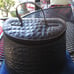 bucket faux alligator purse