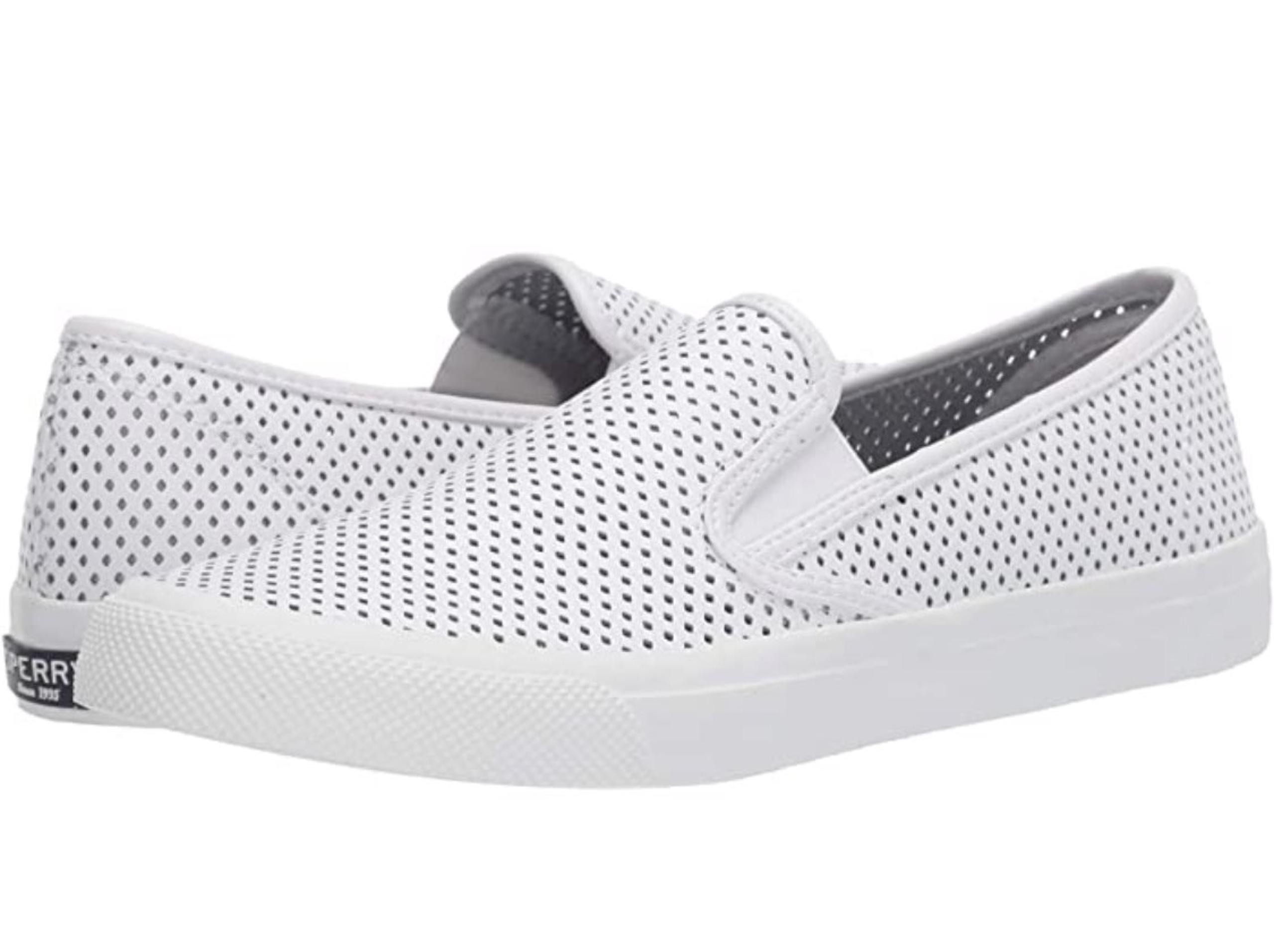 Sperry white sneakers, womens size 10