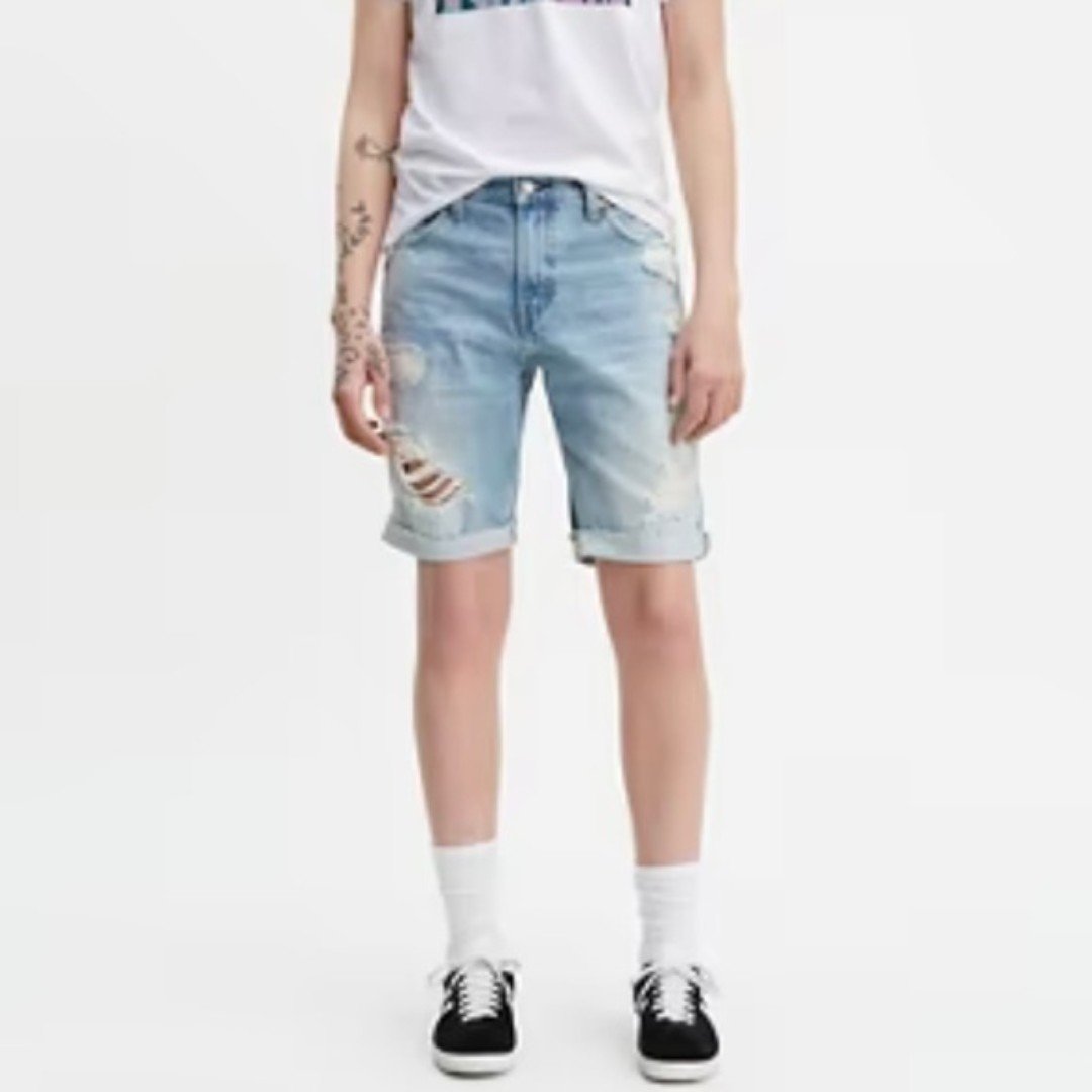Levi’s 511 Men’s Slim Cut Off Denim Shorts Size 30 Distressed Light Wash Cotton