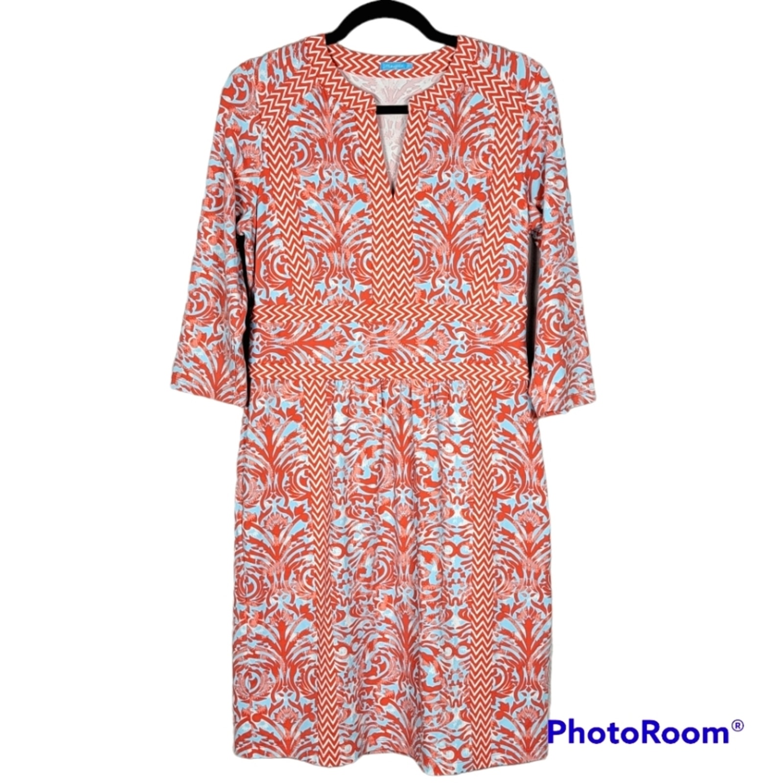 J. Mclaughlin Coral Print Dress SZ M