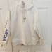 Urban Outfitters Women's size Medium Blue and White Hooded Sweatshirt