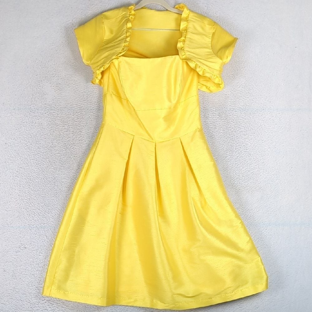 Alfred Sung Women's Yellow Strapless Formal Dress Size 6