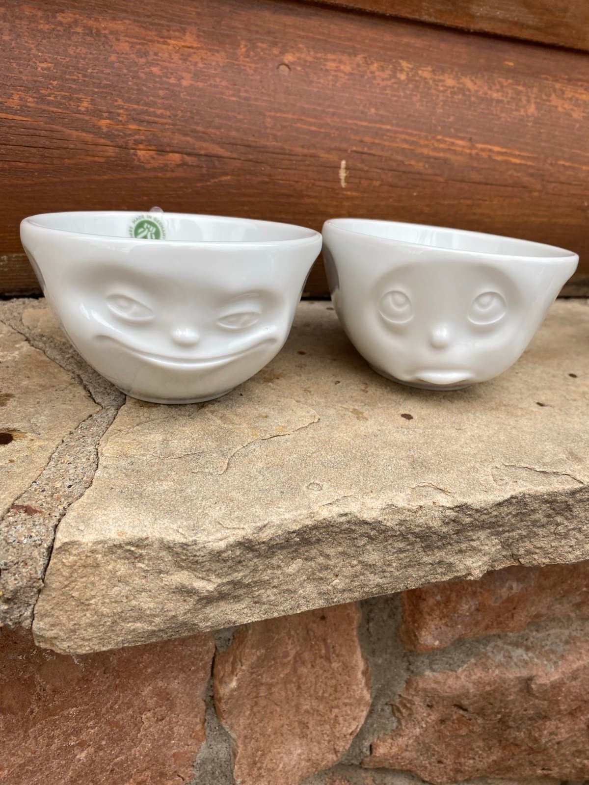Fiftyeight Products Tassen Porcelain Bowl's Sulking Face Edition Set of 2