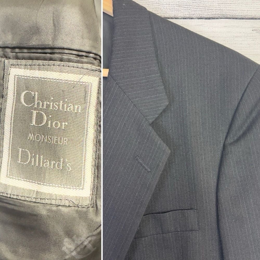 Christian Dior Monsieur Blazer Mens 42R Black Suit Jacket Coat Wedding USA Made