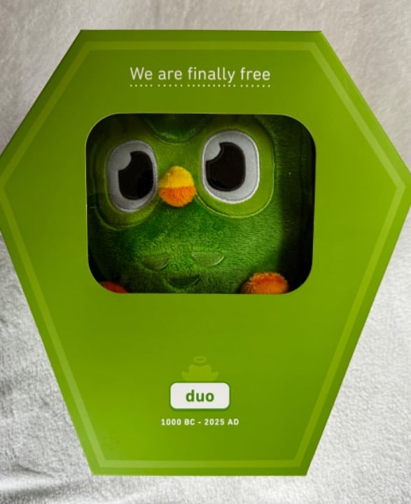 11 3/8” X 11” Limited Edition / Original ¨Dead” Duo the Owl Plush Toy Duoling