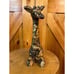 La Vie ceramic mother giraffe patchwork design safari animal prints 1980s 11