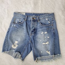 Man x One Teaspoon Light Wash Distressed Denim Mr. Blacks Jean Shorts Men's 34