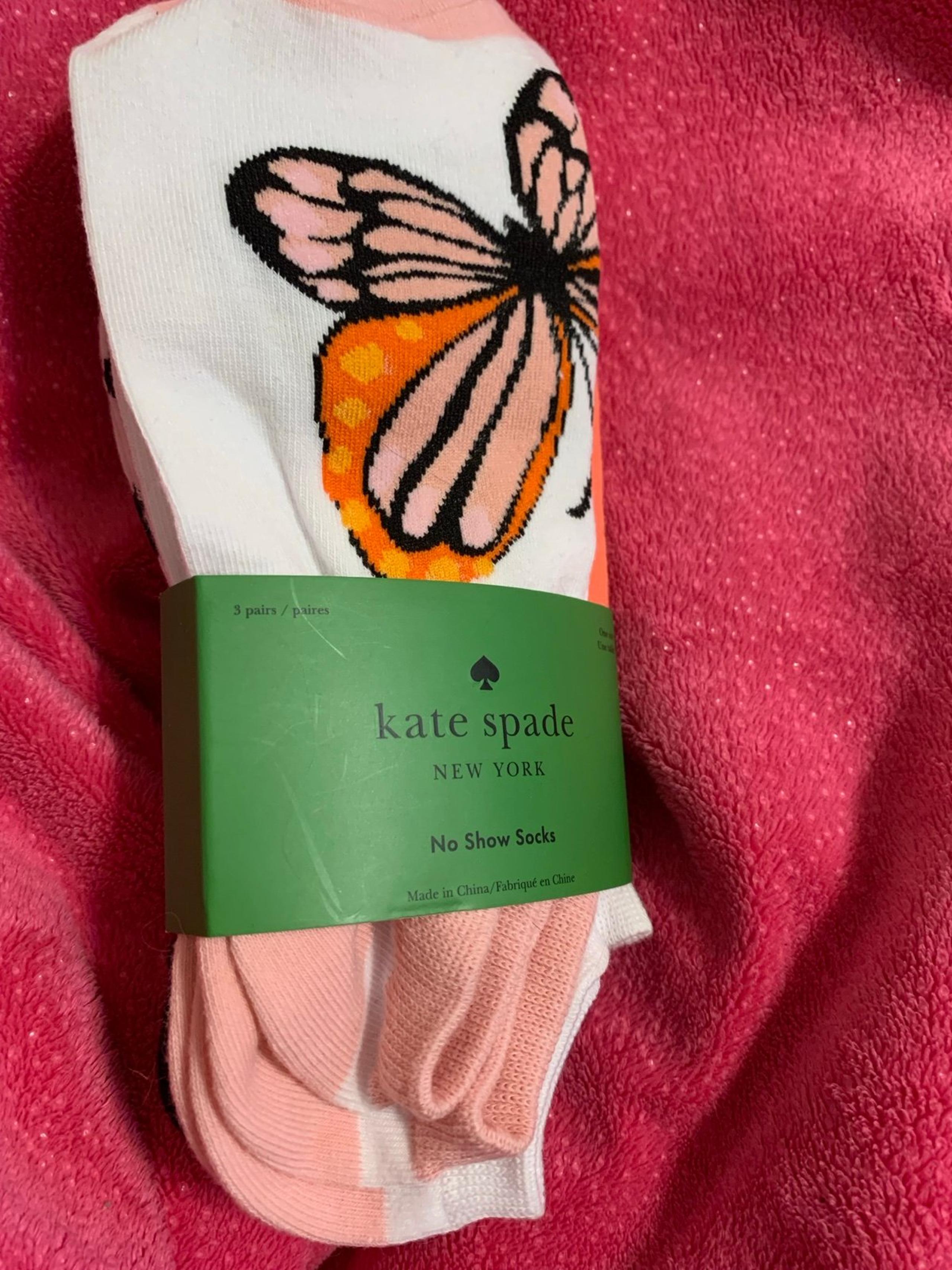 Kate spade no Show socks 3 pk nwt
